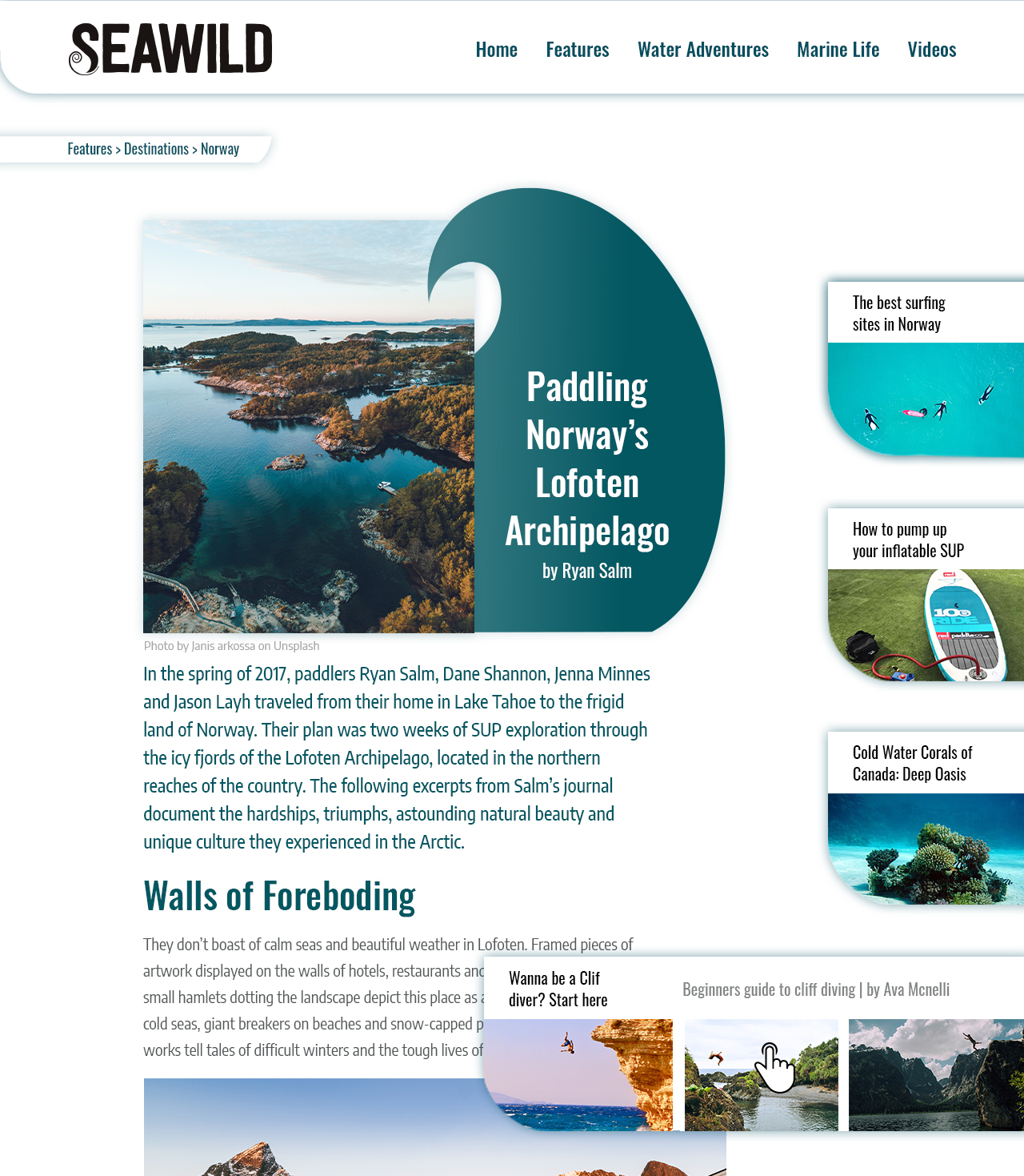 Seawild Magazine Website