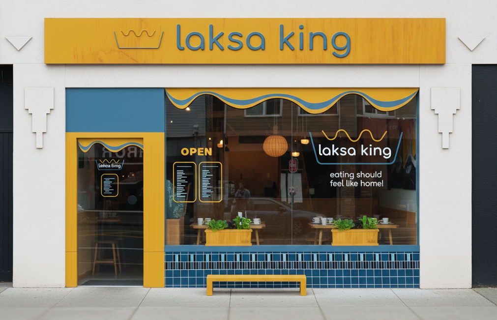 Laksa King Store Design - Exterior high quality mock up